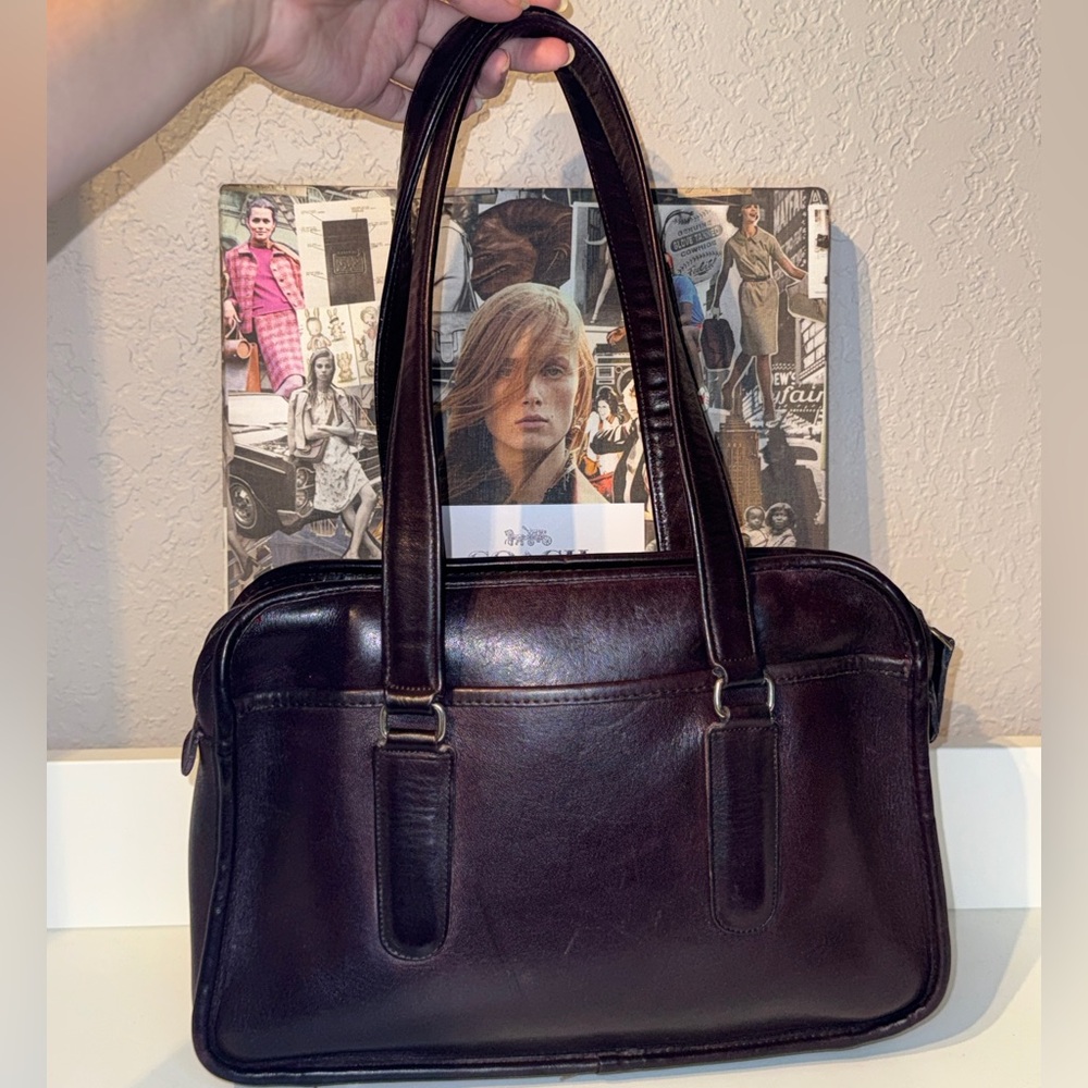 Vintage Coach Flite Bag - Burgundy